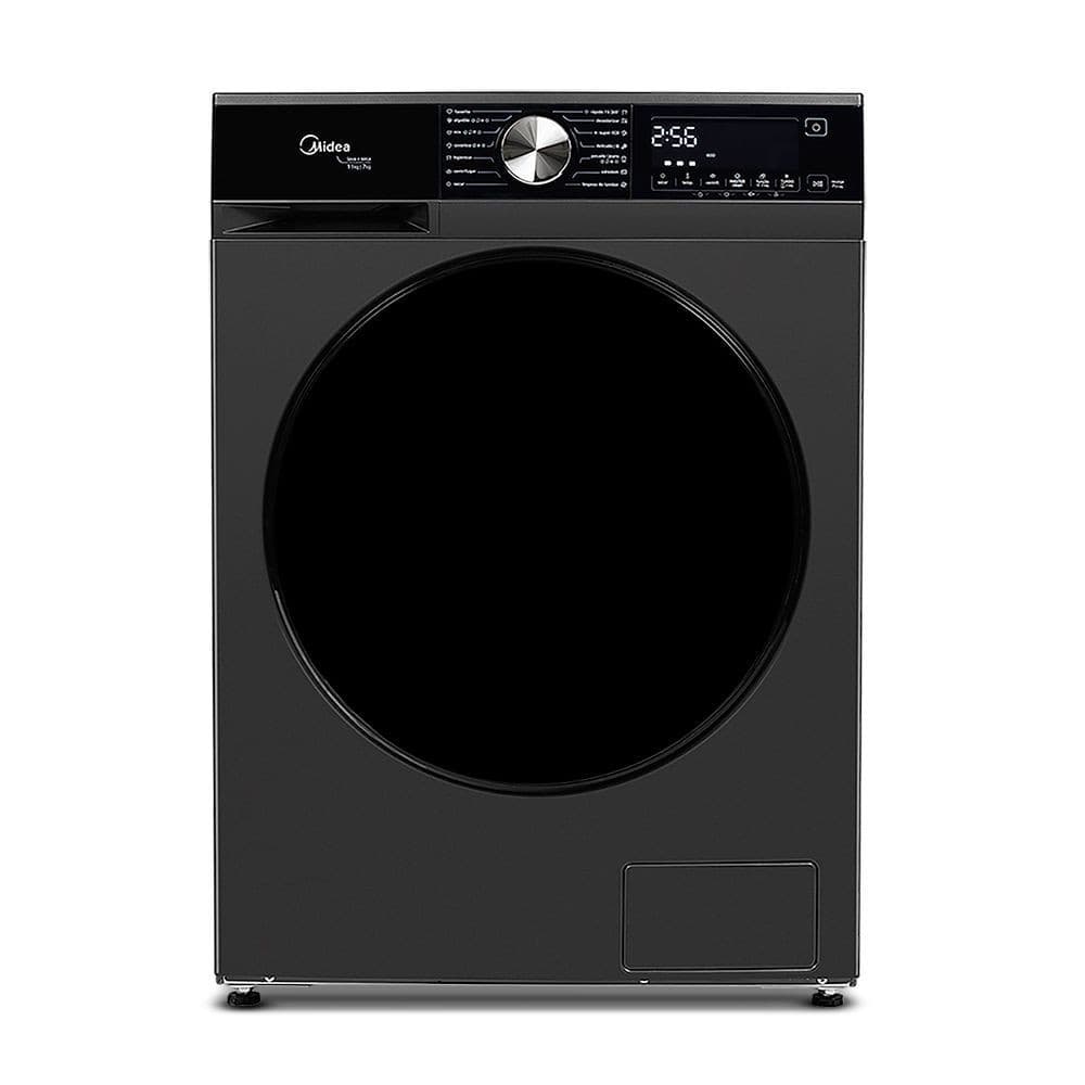 Máquina de lavar e secar roupa preta Midea Master Clean Smart 11kg Wi-Fi