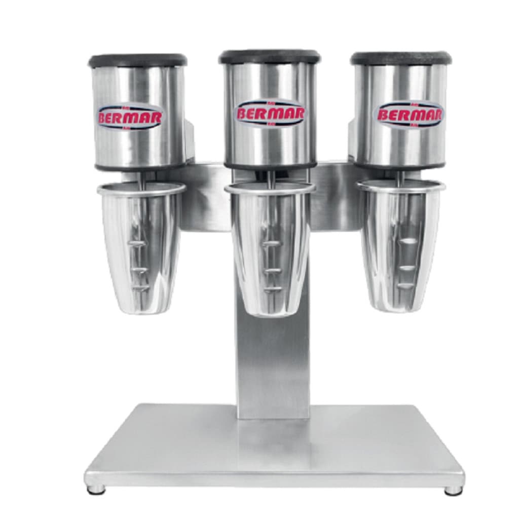 Batedor de Milk Shake Açai 3 Copos Haste em Aço Inox Bermar