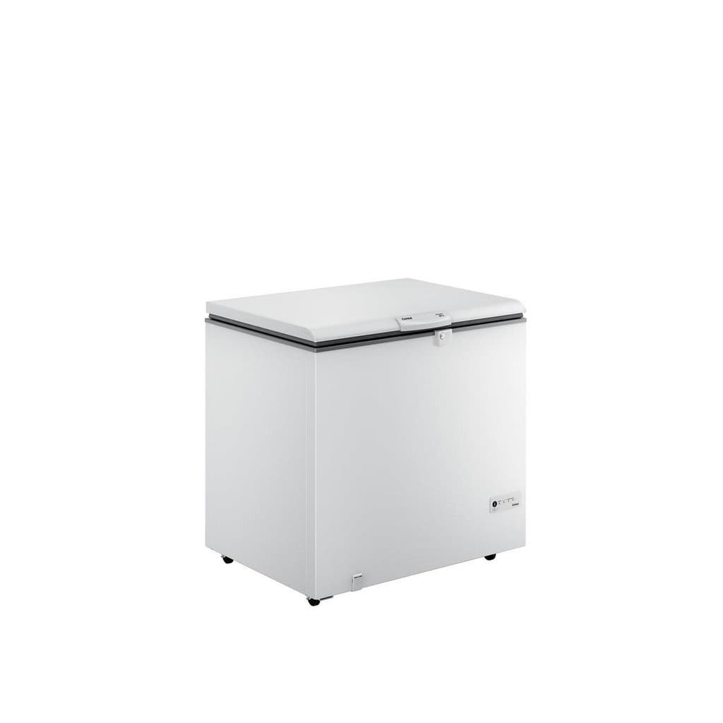 Freezer horizontal branco Consul 309 litros com tampa preta
