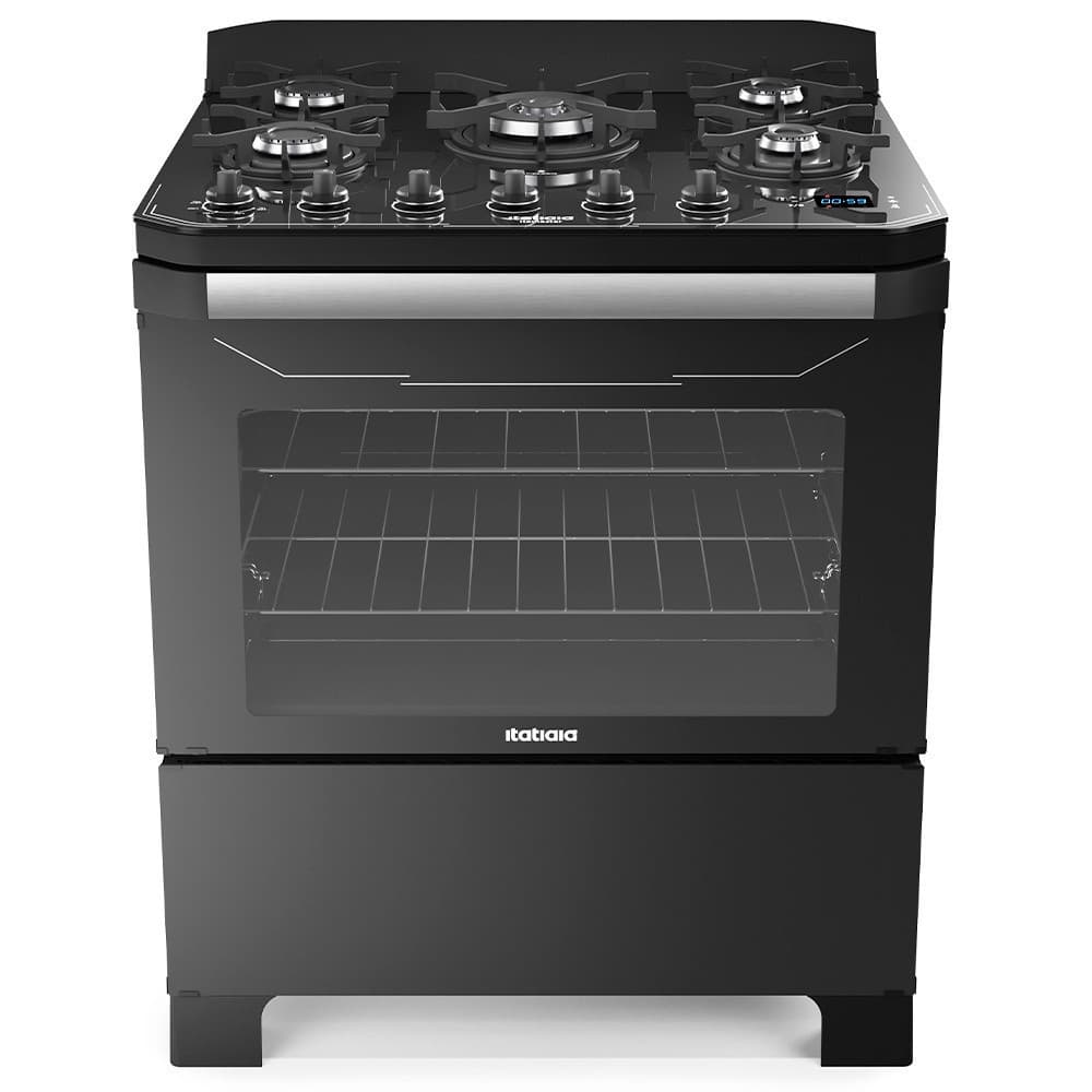 Fogão 5 Bocas Itatiaia Itamaster Tripla Chama com Painel Touchscreen e Timer Digital