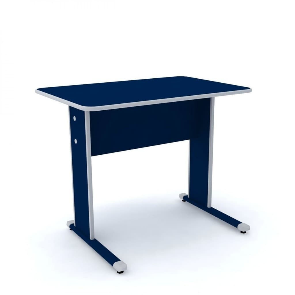 Escrivaninha Mesa Escritório Secretária 92cm Maxxi Cinza Azul
