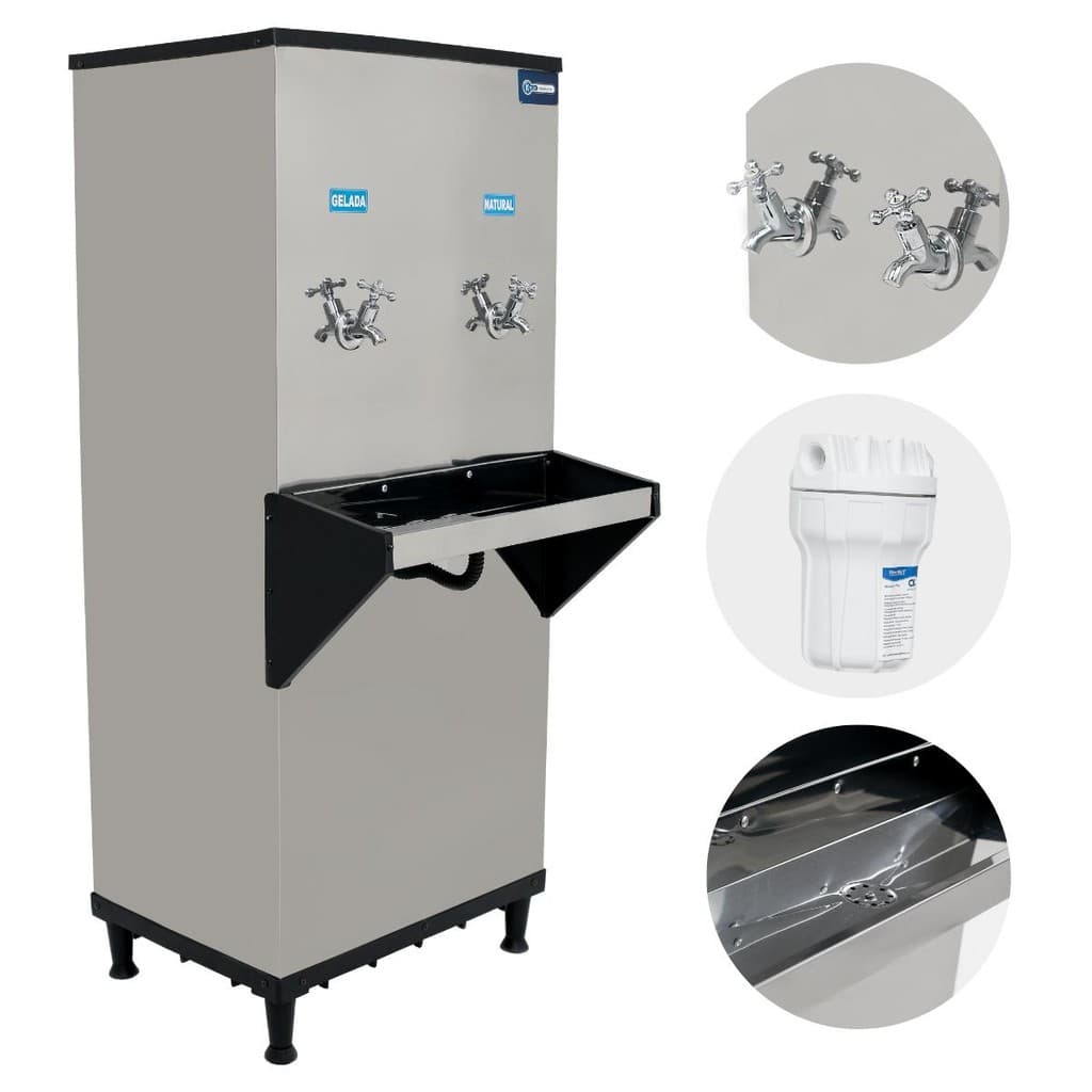 Bebedouro Industrial 50 Litros Resfriador De Água 2 Torneiras KX05 Knox