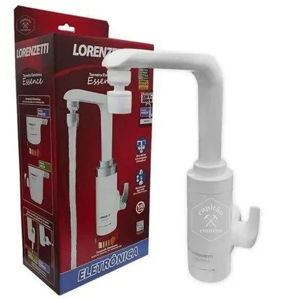 Torneira Elétrica Essence Parede Eletrônica 110v 4600w Branco Lorenzetti