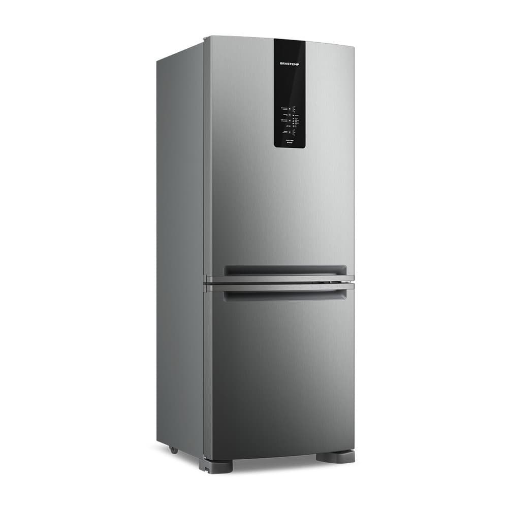 Geladeira BRE57KANA Frost Free Inverse 447 Litros com Tecnologia Smart Flow Inox Brastemp