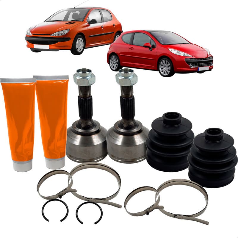 Kit de junta homocinética para Peugeot 206 e 207 com graxa e grampos