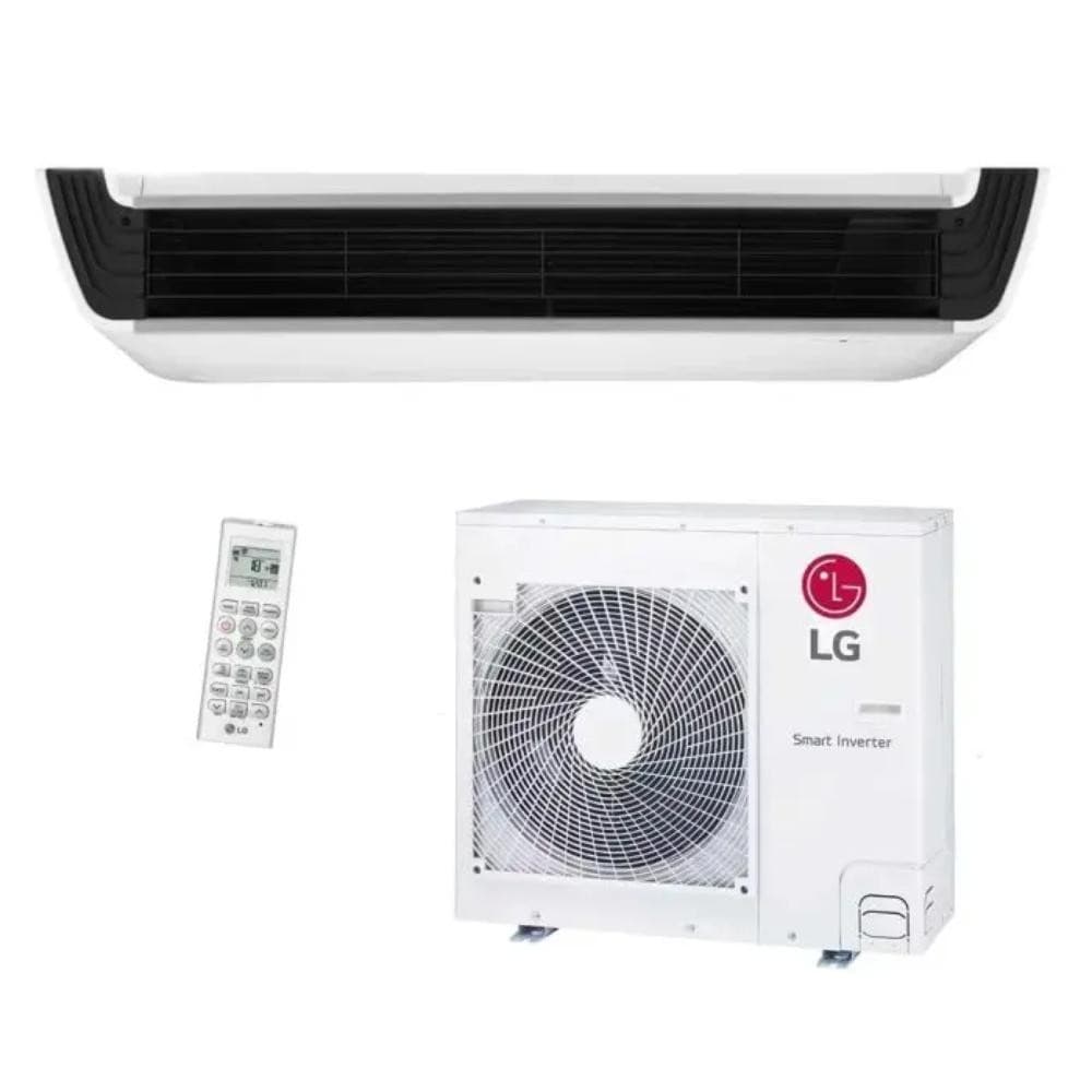 Ar Condicionado Teto LG Inverter 30000 Btus Wi-Fi, branco, com controle remoto, fundo branco
