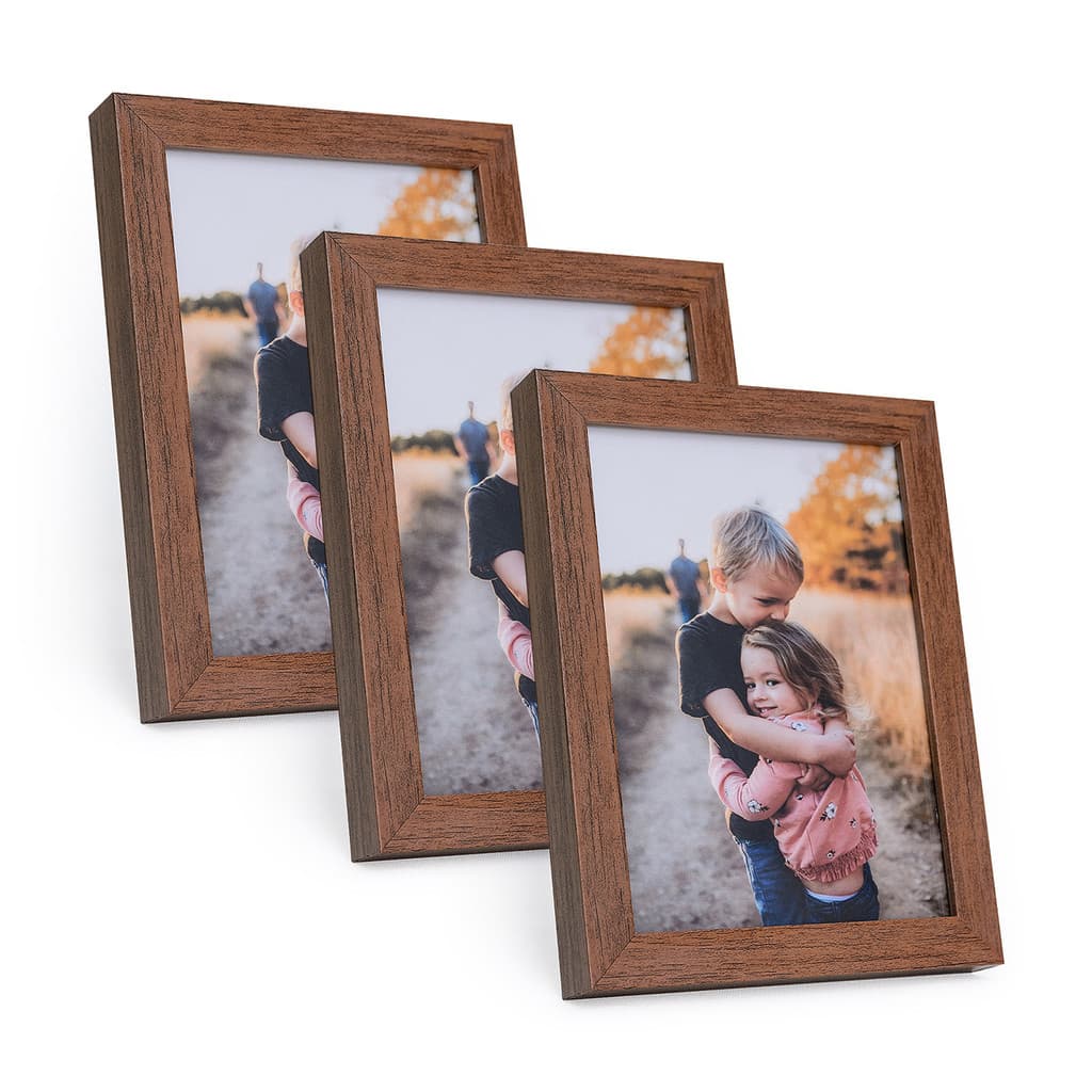 Kit 3 Portas Retrato 15x21 cm C/ Vidro Moderno Decorativo Horizontal e Vertical De Mesa Estante Foto
