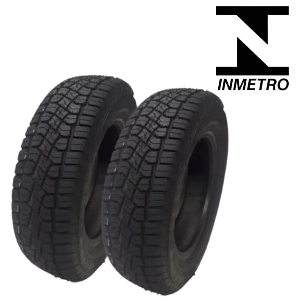 Kit 2 Pneus ATR Aro 15 - 205/65 R15 Remold Linha Premium Com Garantia Com Selo do Inmetro Remold ATR
