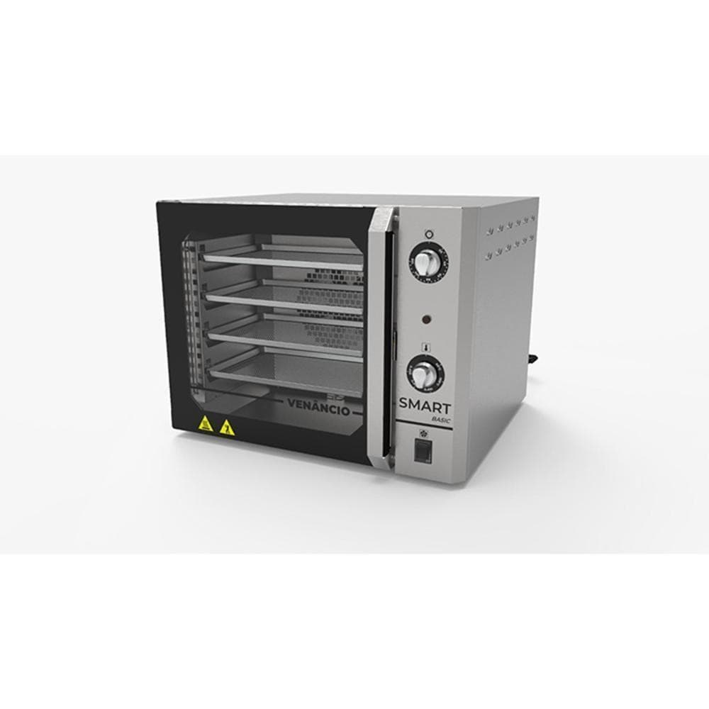 Forno Turbo Convector Elétrico Smart Basic 4 Esteiras Inox Painel Inox Venâncio
