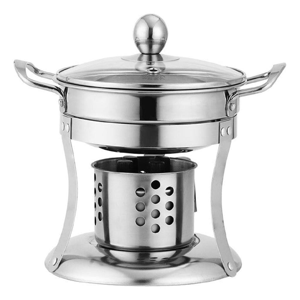 Rechaud redondo 1,5L 27x23cm inox mesa festa servir