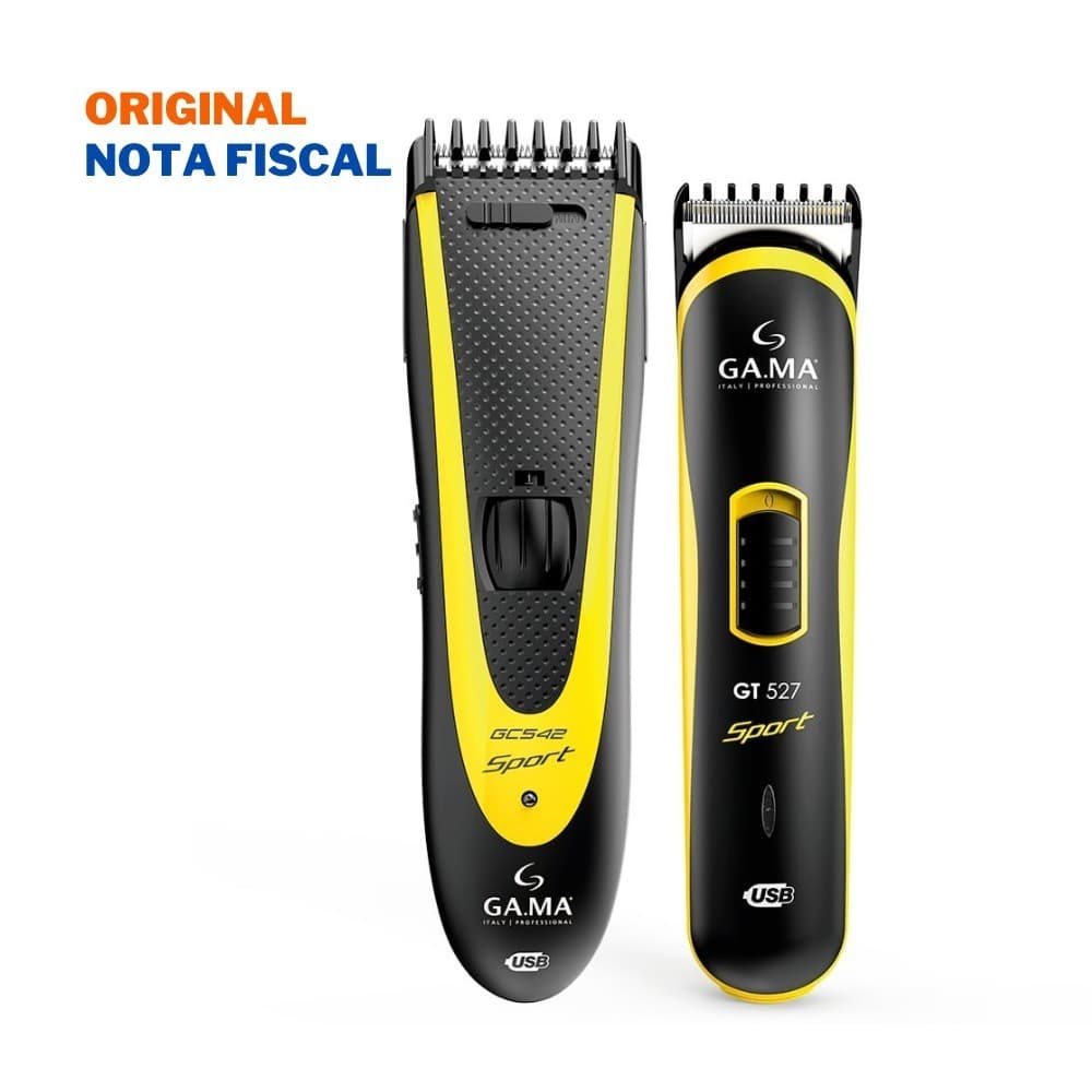 Máquina de Cortar Cabelo e Aparador Gama GCS547 Sport Bivolt Uso Com e Sem Fio GC542 + GT527