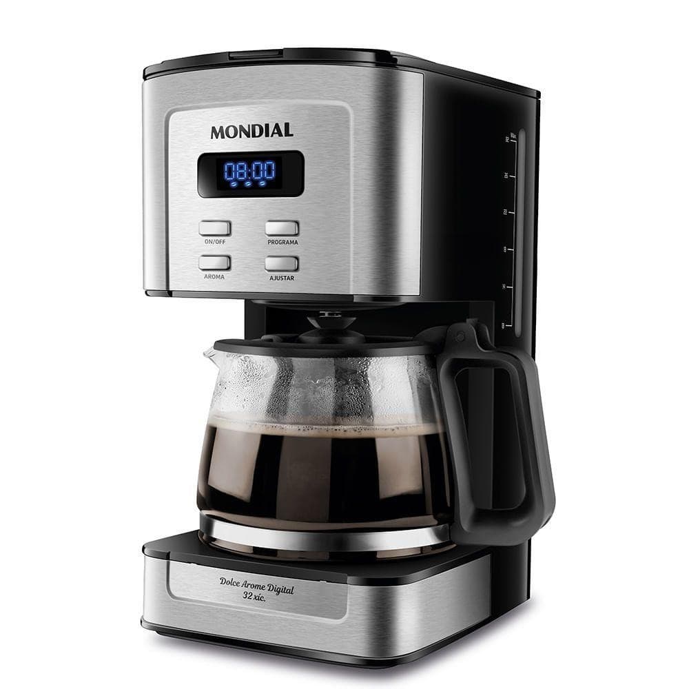 Cafeteira Elétrica Mondial C-44-32X-SDI com Display Digital e Jarra de Café Cheia