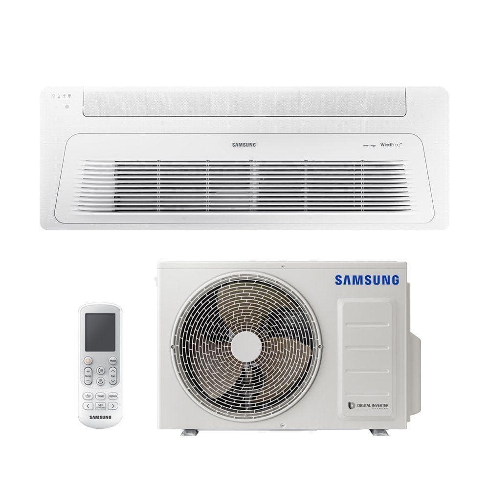 Ar condicionado cassete Samsung WindFree Inverter 17000 BTUS branco com controle remoto
