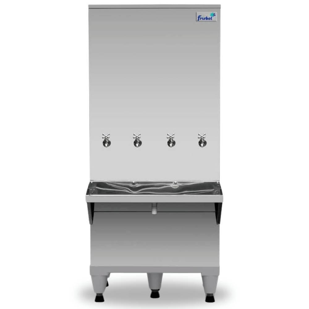 Bebedouro Industrial de Coluna Frisbel 200 Litros 3 Torneiras Gelada e 1 Natural Inox - 220V