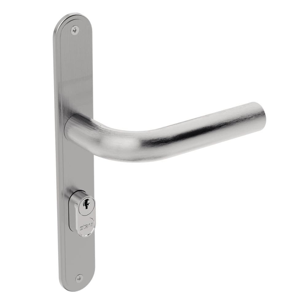 Fechadura Externa Perfil Estreito Inox Home IX310 20mm Espelho Inox Escovado Stam