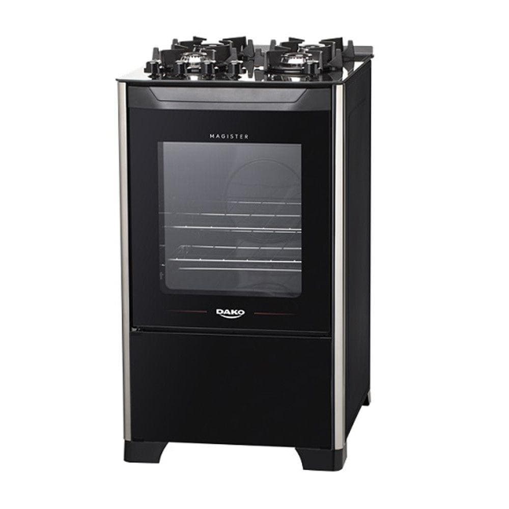 Fogão De Piso 4 Bocas Dako Magister Preto Bivolt