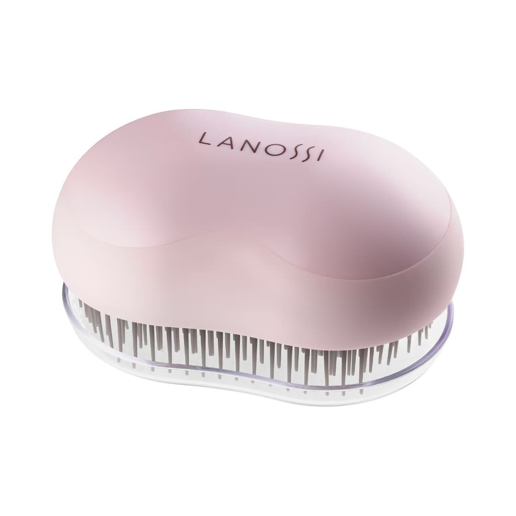 Escova Desembarançante de Cabelo Pequena de Bolso Rosa Lanossi