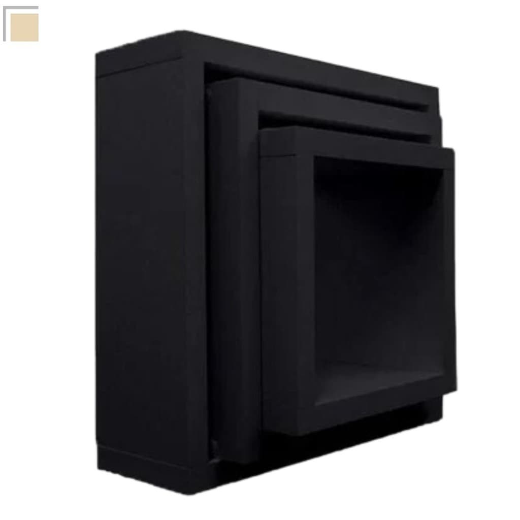 Nicho Cubo quadrado prateleira de Decoração preto MDF
