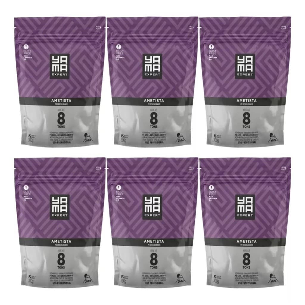 Pó Descolorante Yamá Ametista Refil 300g 6 Unidades envio rapido