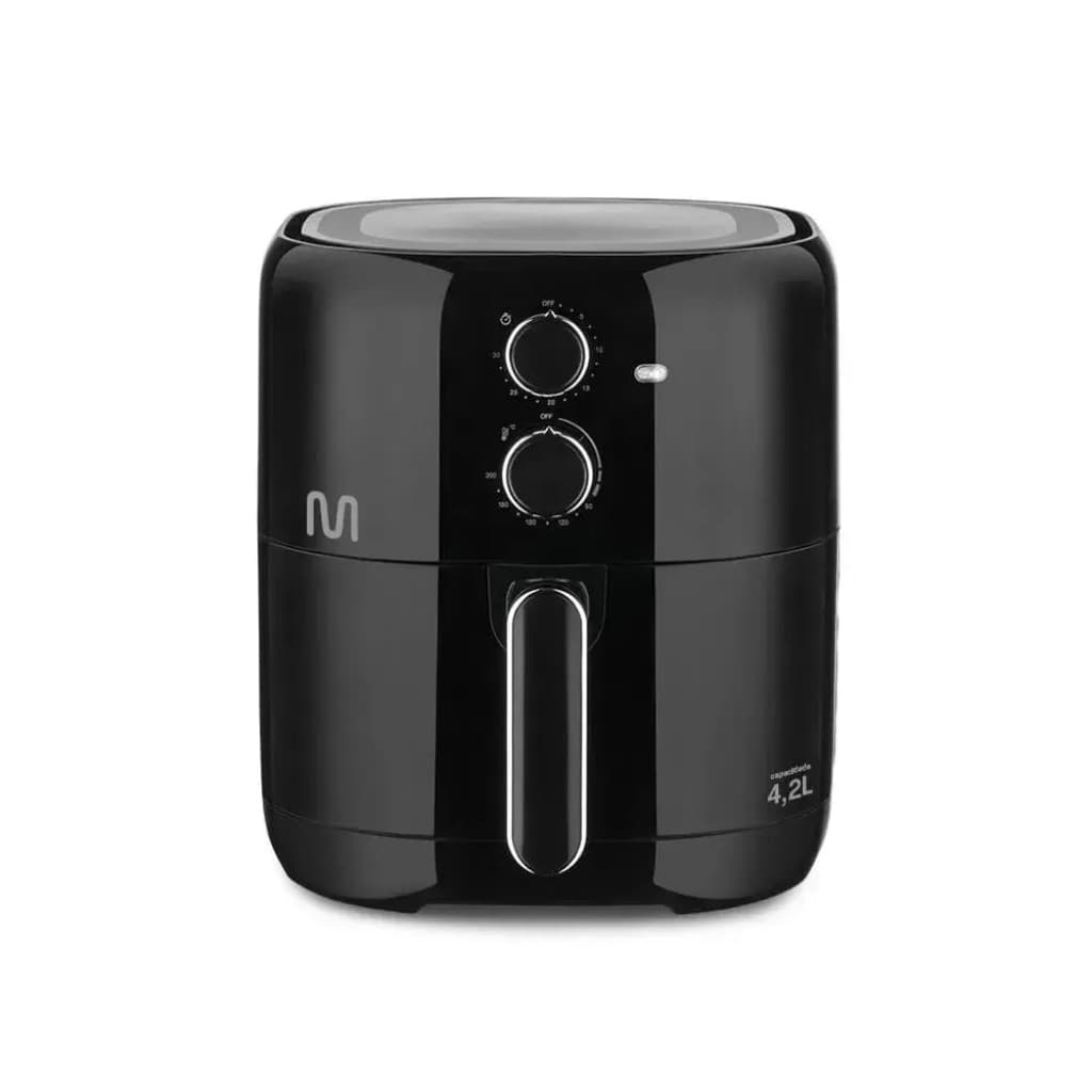 Fritadeira elétrica preta 4,2L 1500W 220V CE191 Multilaser frontal