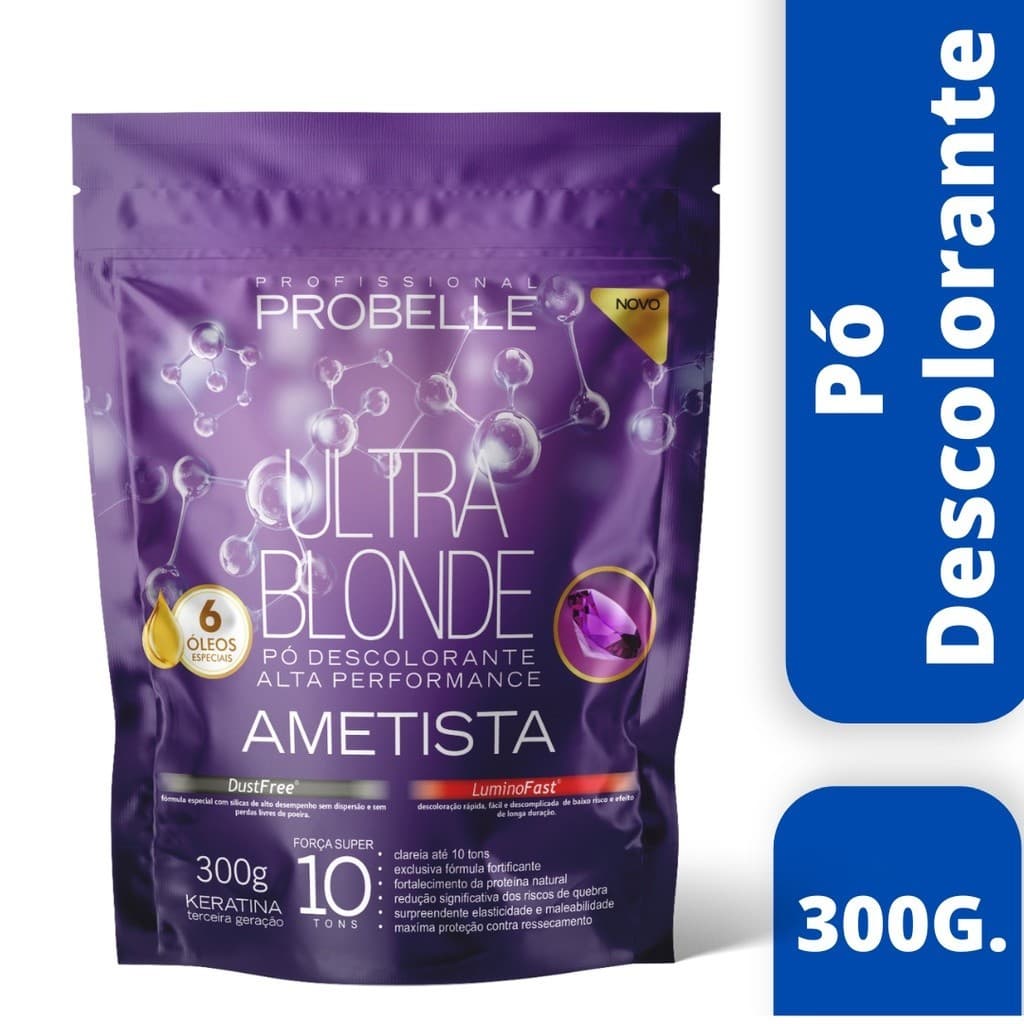 Pó Descolorante 300G Ametista Dust Free - Probelle
