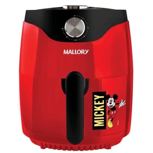 Fritadeira Elétrica Mallory 1200W 3L Luxx Red Mickey Mouse Vermelha