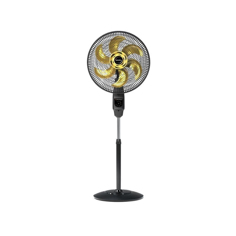 Ventilador De Coluna Mallory Chronos 40cm Preto E Dourado - 127v
