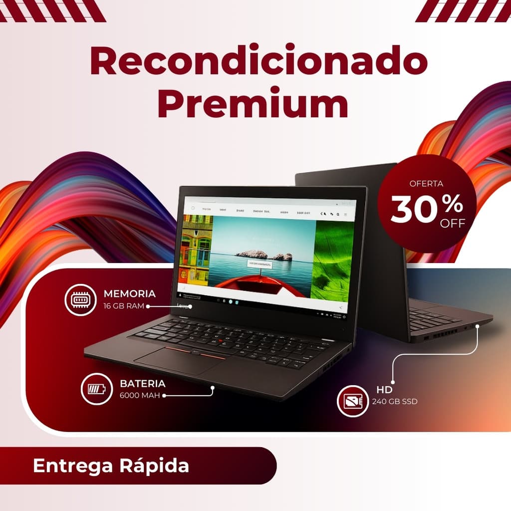 Notebook Barato Lenovo ThinkPad T470 i5 6ª Geração 16GB 240GB SSD Windows 10 – Pronto Uso e Garantia