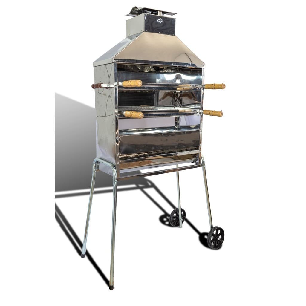 Carrinho Churrasqueira 80 Espetinho Movel Inox