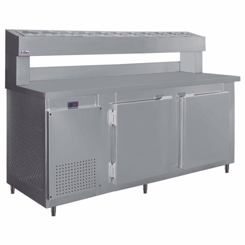 Balcão Condimentado 2 Portas Rf041 Frilux Balcão Refrigerado 500 Litros Inox 110v