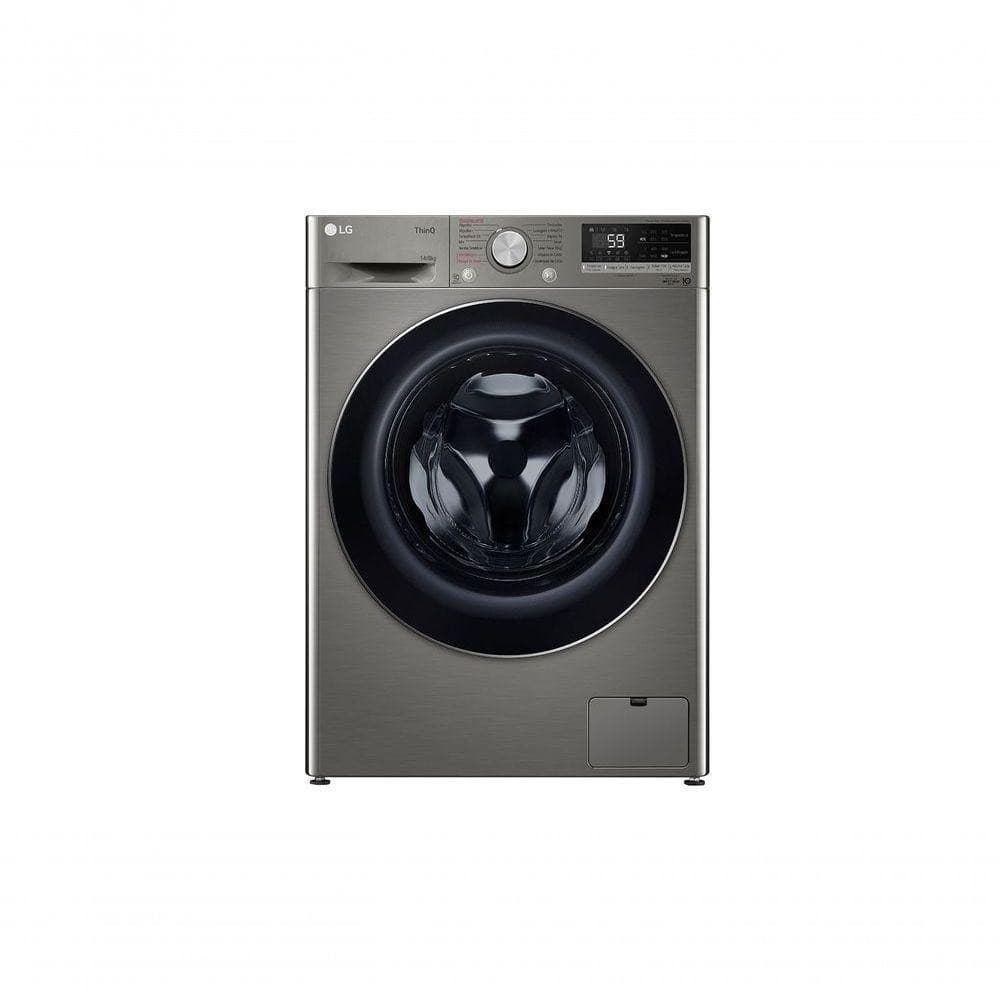 Lavadora e Secadora LG Smart VC4 14kg Inox AI DD CV5014PC4 127V