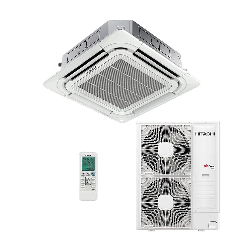 Ar Condicionado Inverter Cassete Hitachi Air Core 46.000 Btus Quente e Frio 220v Cobre com controle remoto