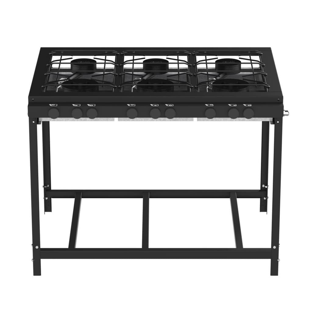 Fogão a gás industrial 6 bocas Venax NFI630-2 em fundo branco