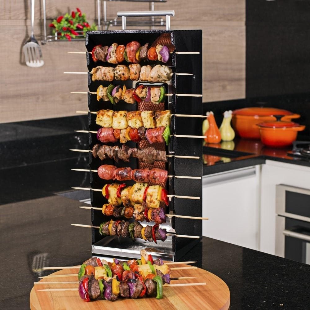 Churrasqueira a Gás Portátil 10 Espetinhos Assador GLP Arke