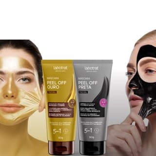 Máscara Facial Peel Off Labotrat 60g - Variações Ouro e Preta: Revitalização e Limpeza Profunda