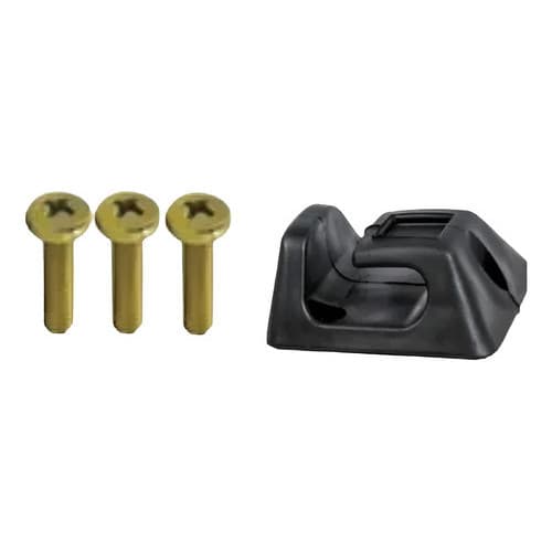Kit de fixação lateral de caçamba com parafusos dourados e gancho preto