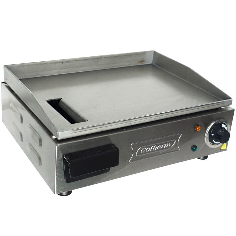 Chapa Elétrica Grill 40X30 1200W 220V Cozinha Cotherm 2522 Profissional Industrial Inox