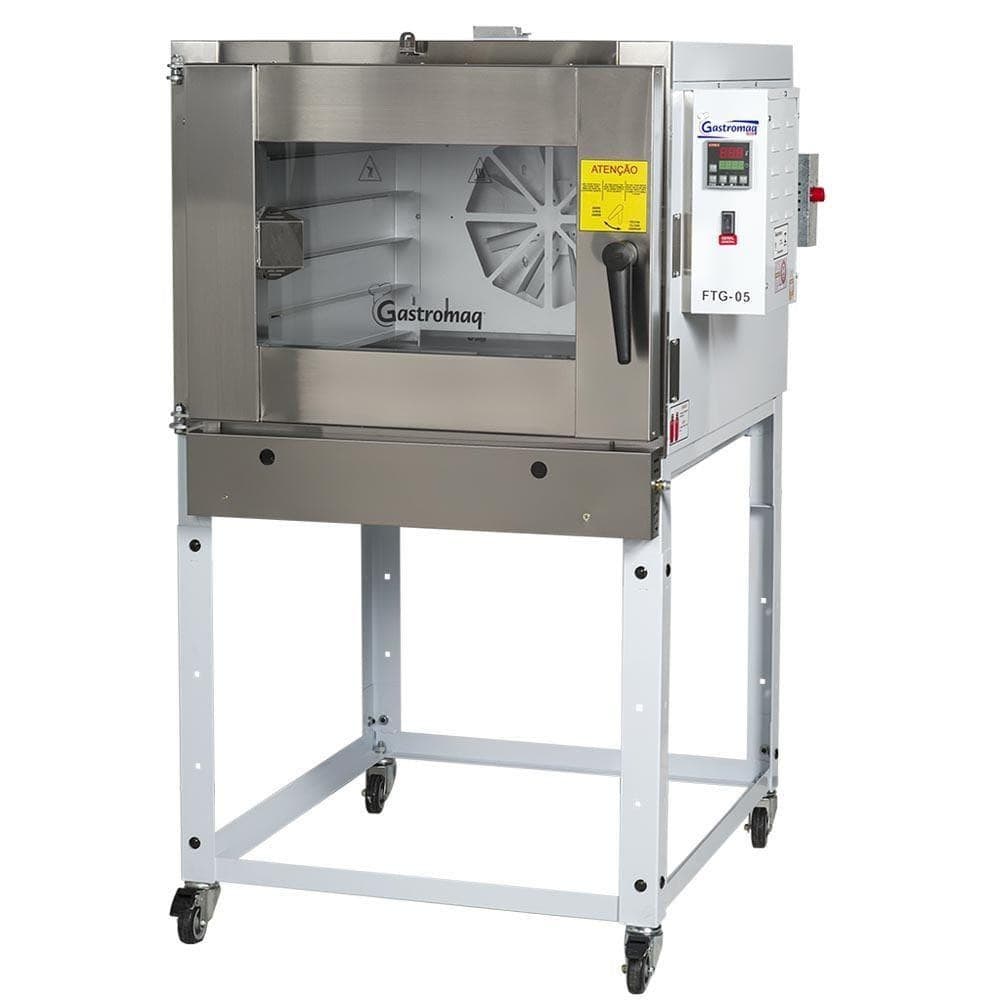 Forno Turbo A Gás 5 Esteiras Com Pedestal Ftg5 Gastromaq Forno Glp Epóxi 110v