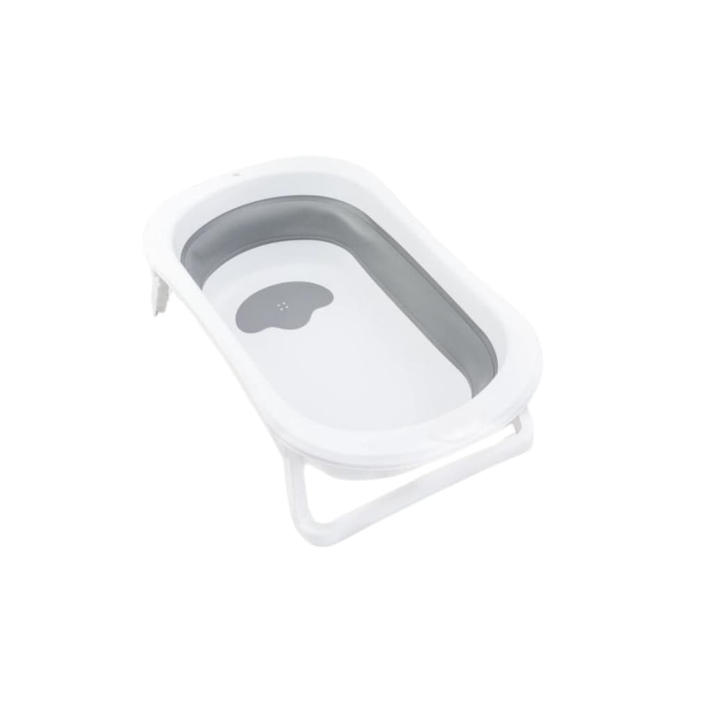 Banheira Dobrável Portatil Bebê Retrátil Plástica Koa Galzerano Branca / Cinza Oferta