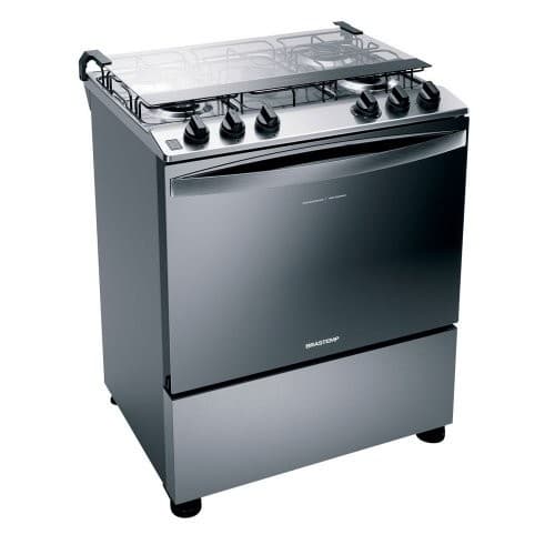Fogão de Piso 5 Bocas Brastemp BFS5NCR com Acendimento Automático