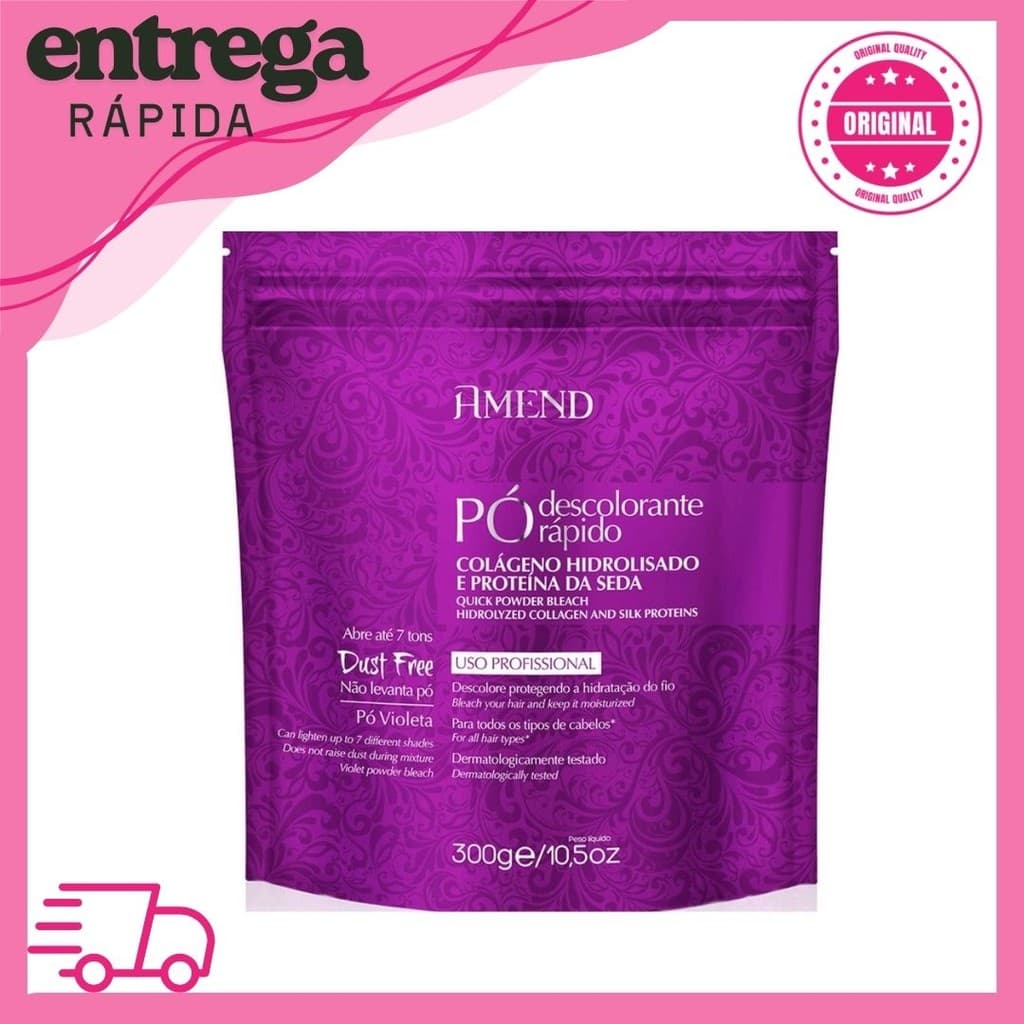 Pó Descolorante Rápido Amend Roxo 300g Macadâmia e Argan