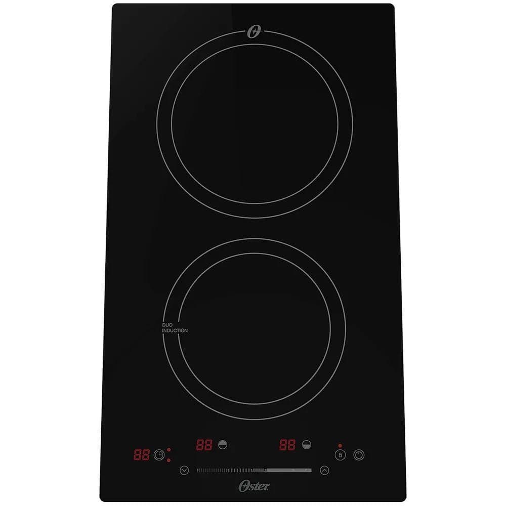 Cooktop de indução Oster 2 bocas com tela sensível ao toque, preto