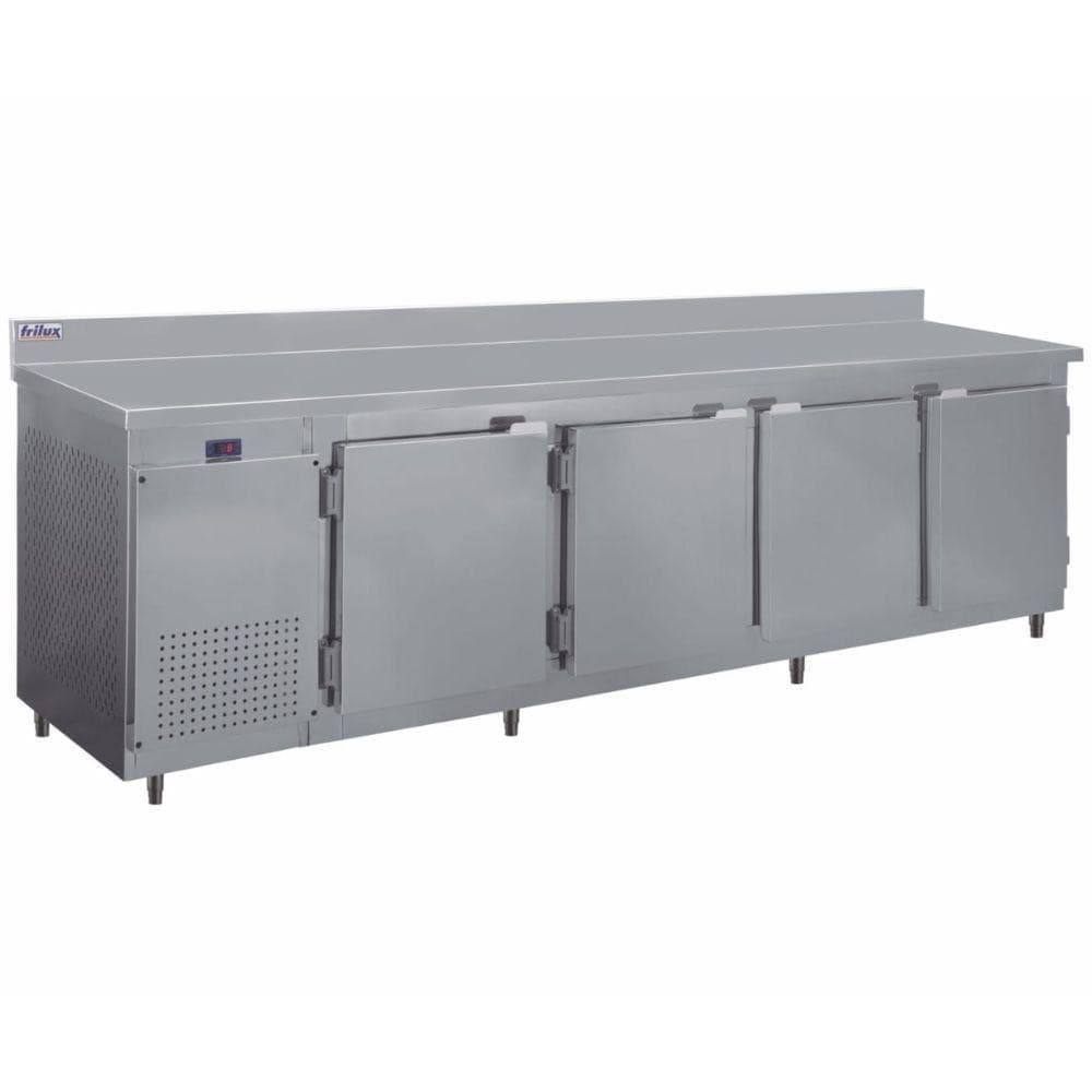 Balcão refrigerado com quatro portas de aço inoxidável, Frilux, 860 litros, 220V