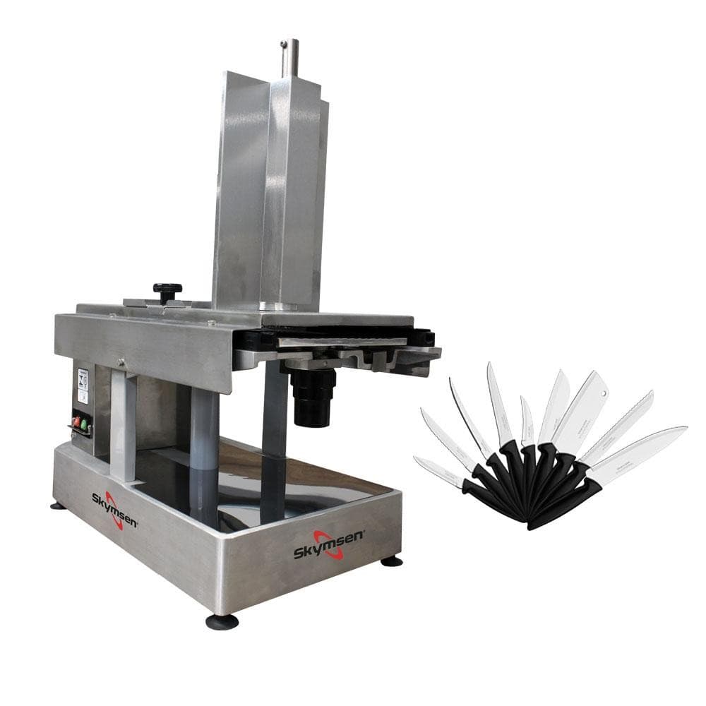 Cortador de Frios Automático Profissional Padarias 260mm FFA 127V Skymsen + Jogo de Facas 9 Peças