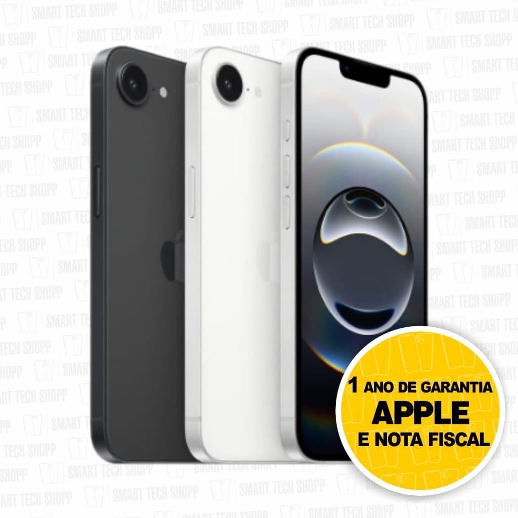 Fone sem fio + Celular iPhone 16e 128GB Original Novo Lacrado com Garantia Da Apple de 1 ano