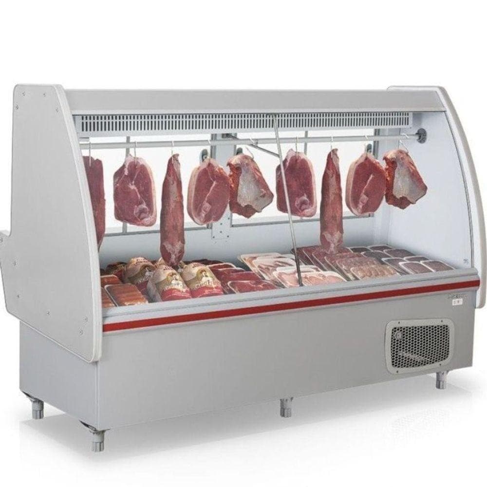 Balcão frigorífico açougue Pop Sem Depósito Gaps160 Gelopar expositor carnes cinza 220v