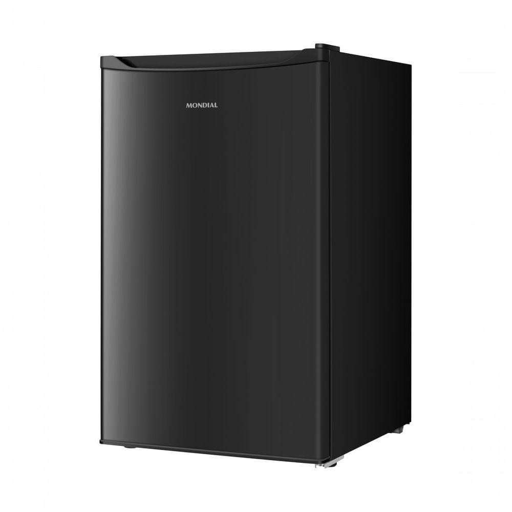 Frigobar Mondial Porta Reversível Preto 120L FGB-01-B120 220V contra fundo branco