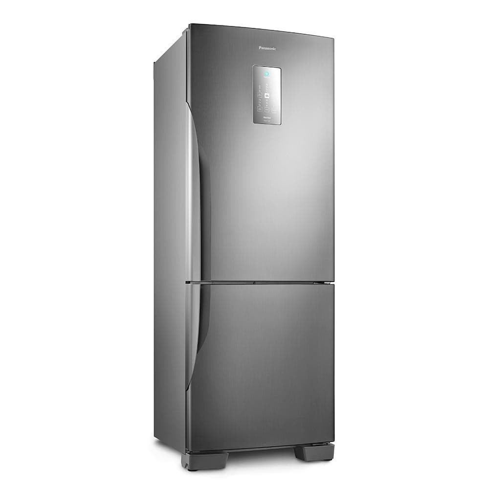 Geladeira Panasonic NR-BB71PVFXB 480L Frost Free Inverse Aço Escovado Inverter Vitamin Power