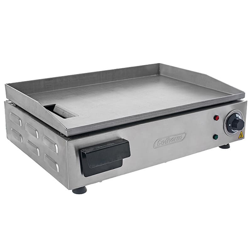 Chapa Elétrica Lanches Grill 50x35 1600W Cozinha Coleman Inox