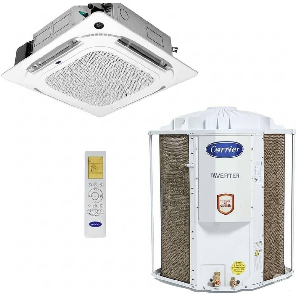Ar Condicionado Split Inverter Cassete Carrier 4 Vias 36000 Btu Quente e Frio 220V